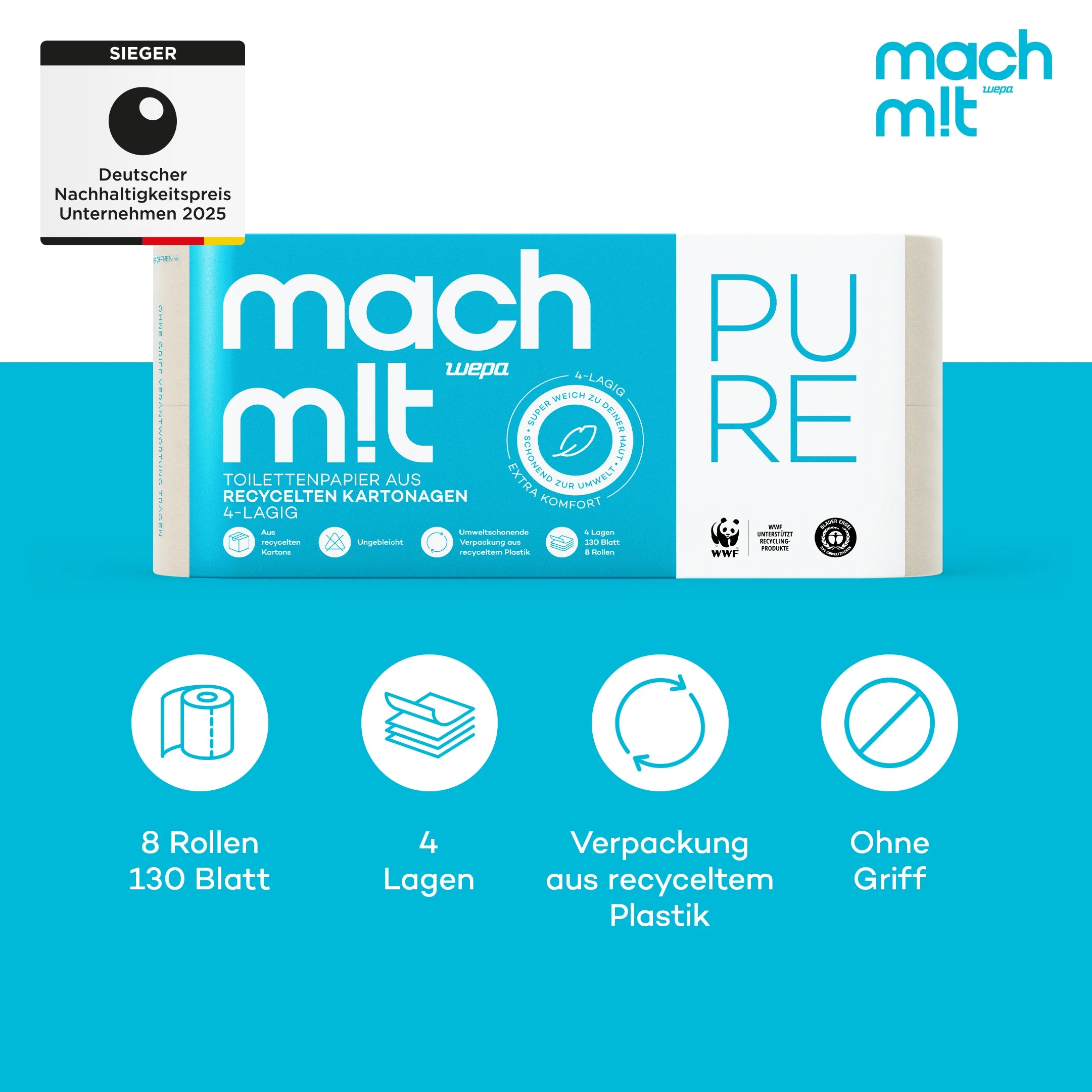 Kuschelweiches Toilettenpapier 4-lagig