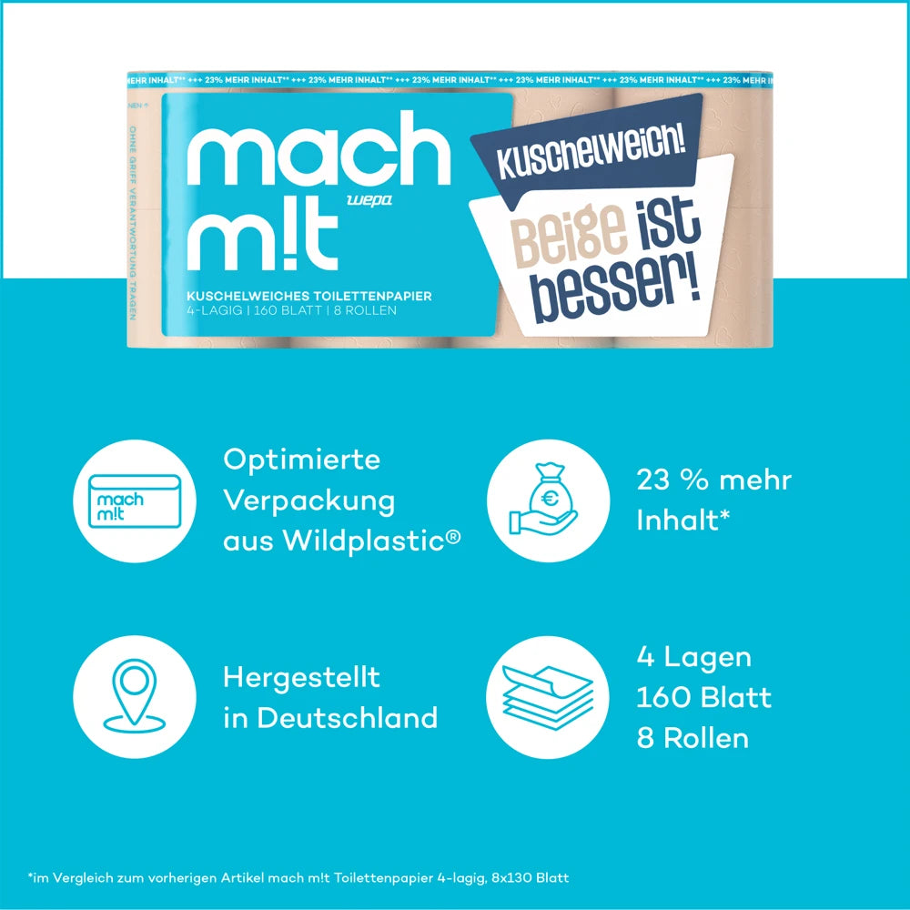 Kuschelweiches Toilettenpapier 4-lagig