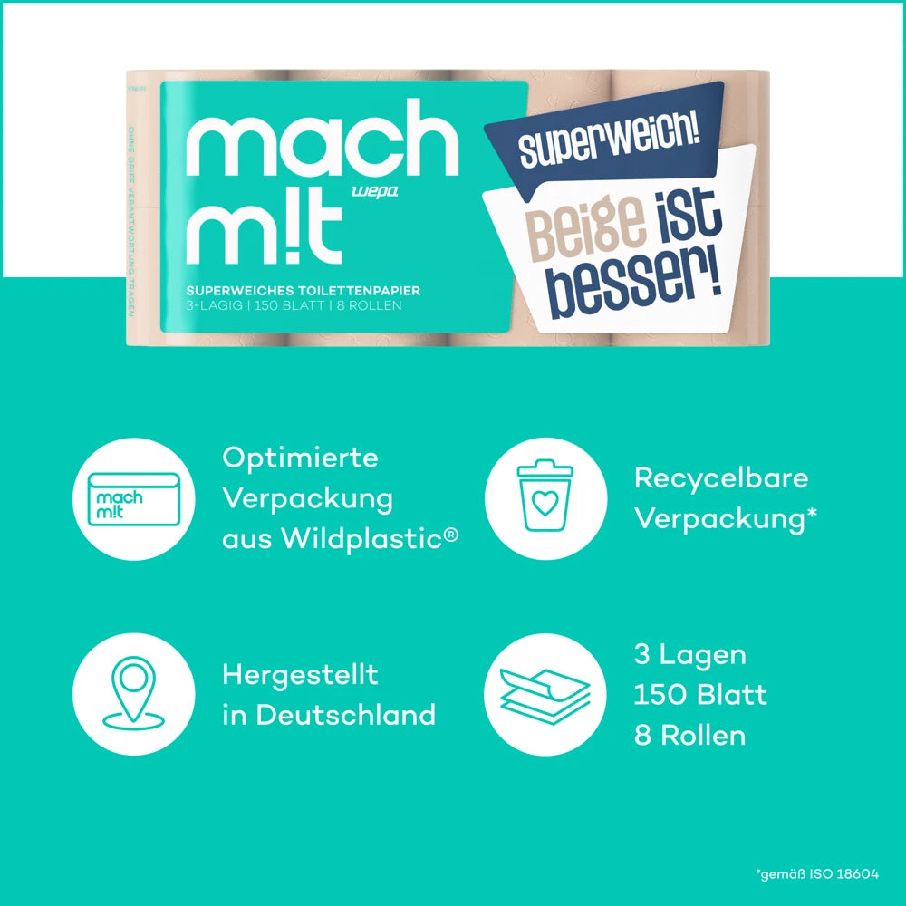 Superweiches Toilettenpapier 3-lagig