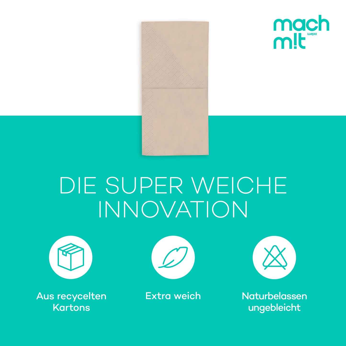 mach m!t PURE Tachentücher 4-lagig - Vorratspack