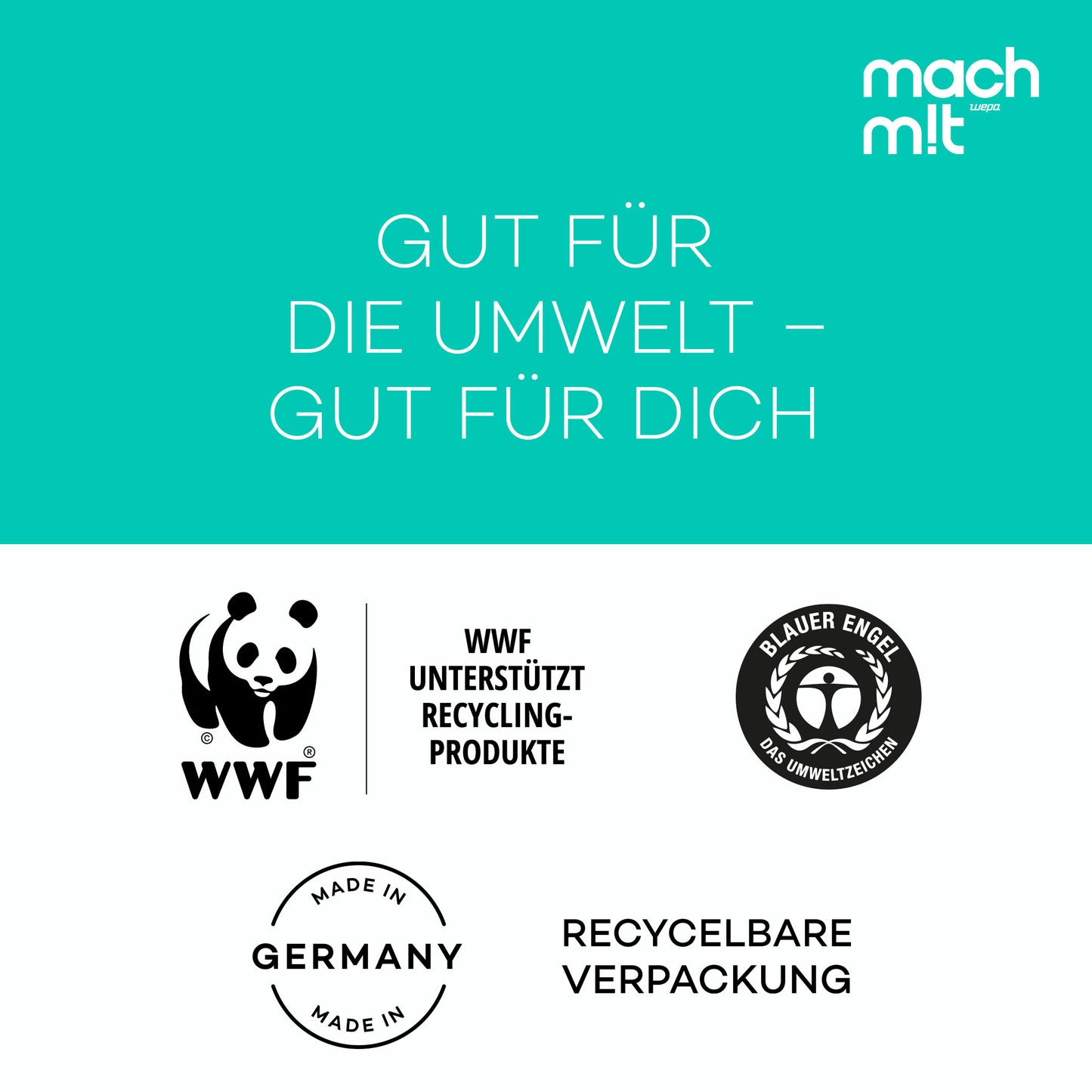 mach m!t PURE Tachentücher 4-lagig - Vorratspack