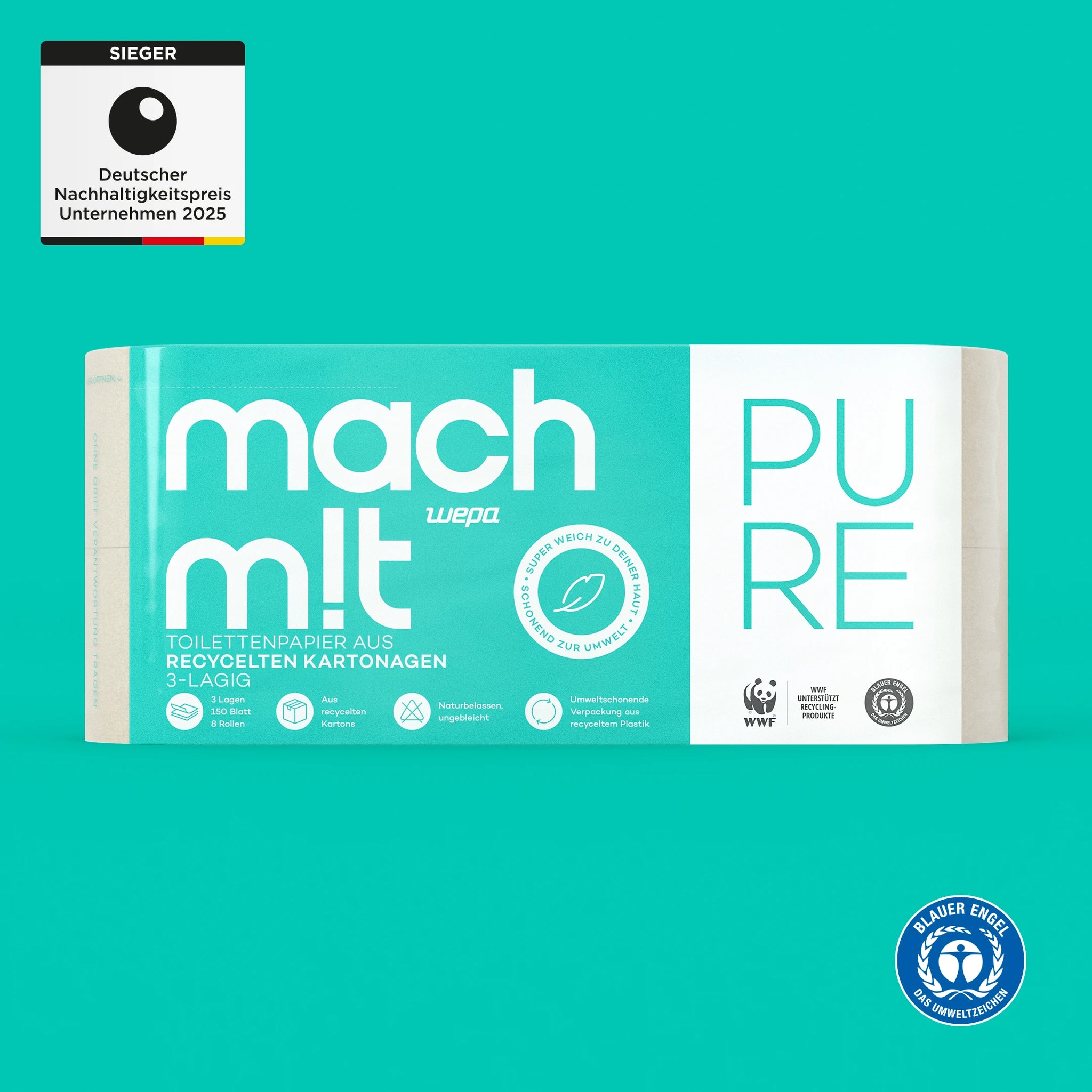 Superweiches Toilettenpapier 3-lagig